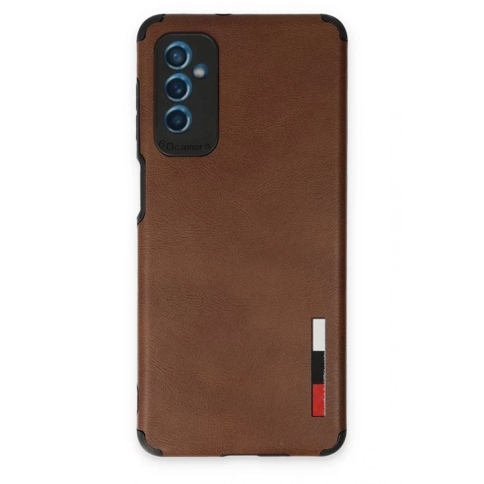 USLUCAN ALIŞVERİŞ Samsung Galaxy M52 5G Kılıf Loop Deri Silikon - Kahverengi