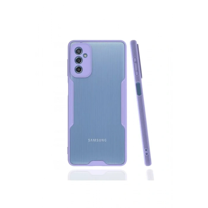 USLUCAN ALIŞVERİŞ Samsung Galaxy M52 5G Kılıf Platin Silikon - Lila