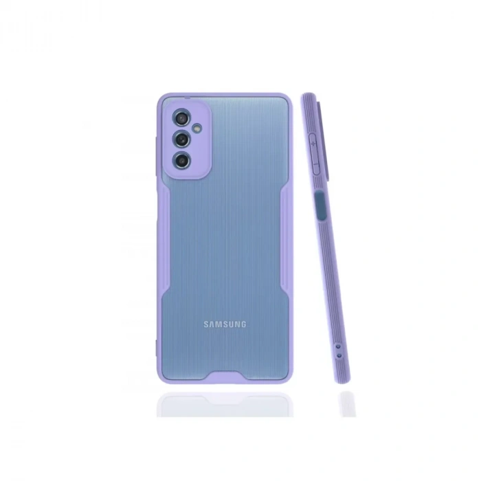 USLUCAN ALIŞVERİŞ Samsung Galaxy M52 5G Kılıf Platin Silikon - Lila