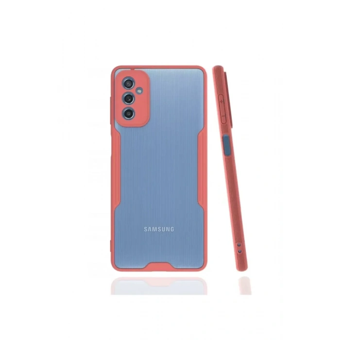 USLUCAN ALIŞVERİŞ Samsung Galaxy M52 5G Kılıf Platin Silikon - Pembe