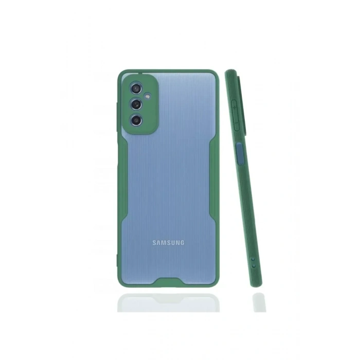 USLUCAN ALIŞVERİŞ Samsung Galaxy M52 5G Kılıf Platin Silikon - Yeşil