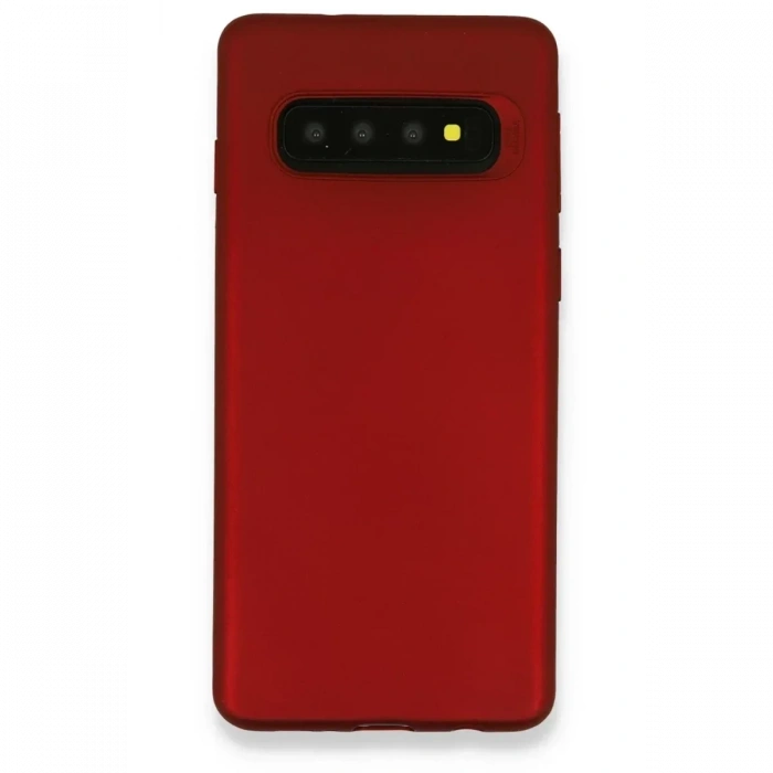 USLUCAN ALIŞVERİŞ Samsung Galaxy S10 Plus Kılıf First Silikon - Bordo