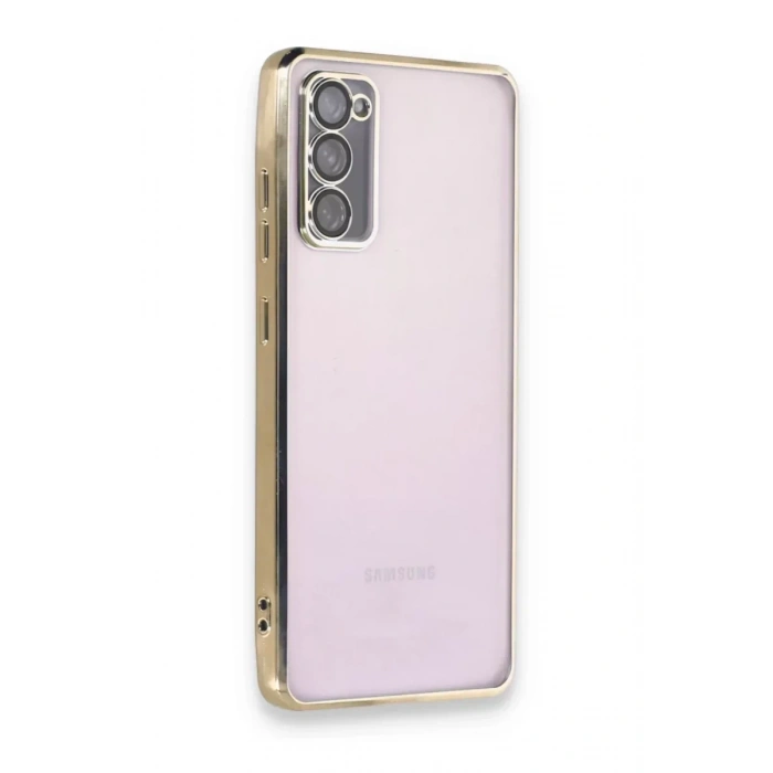 USLUCAN ALIŞVERİŞ Samsung Galaxy S20 FE Kılıf Lensli Silikon - Gold