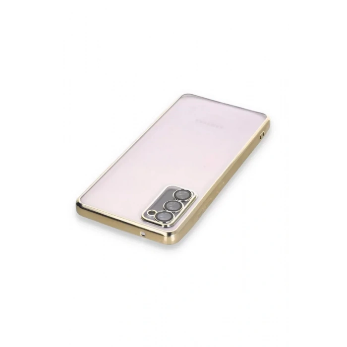 USLUCAN ALIŞVERİŞ Samsung Galaxy S20 FE Kılıf Lensli Silikon - Gold