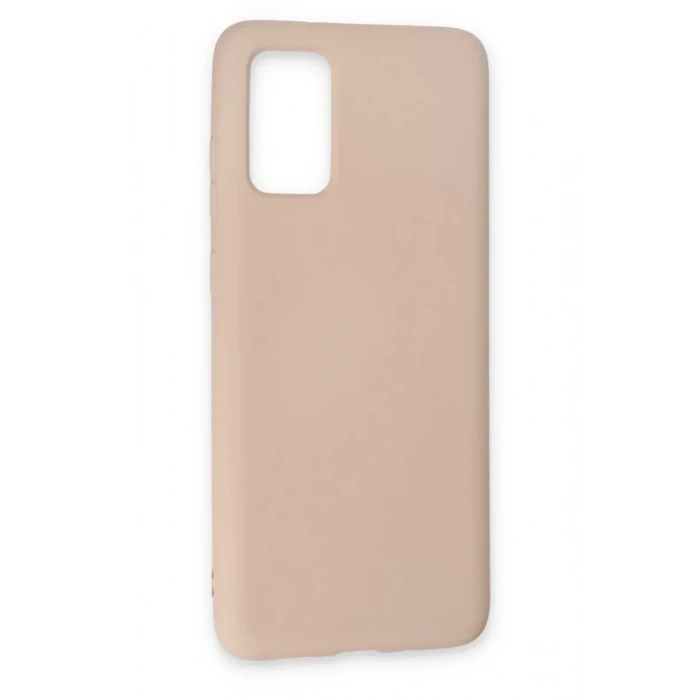USLUCAN ALIŞVERİŞ Samsung Galaxy S20 Plus Kılıf Nano içi Kadife Silikon - Pudra