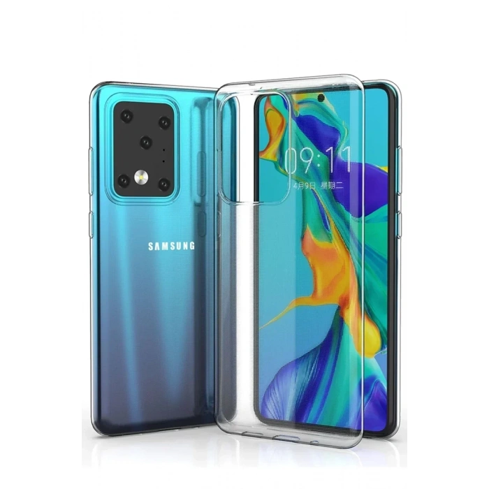 USLUCAN ALIŞVERİŞ Samsung Galaxy S20 Ultra Kılıf Lüx Şeffaf Silikon