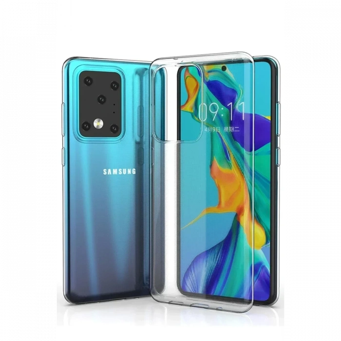 USLUCAN ALIŞVERİŞ Samsung Galaxy S20 Ultra Kılıf Lüx Şeffaf Silikon