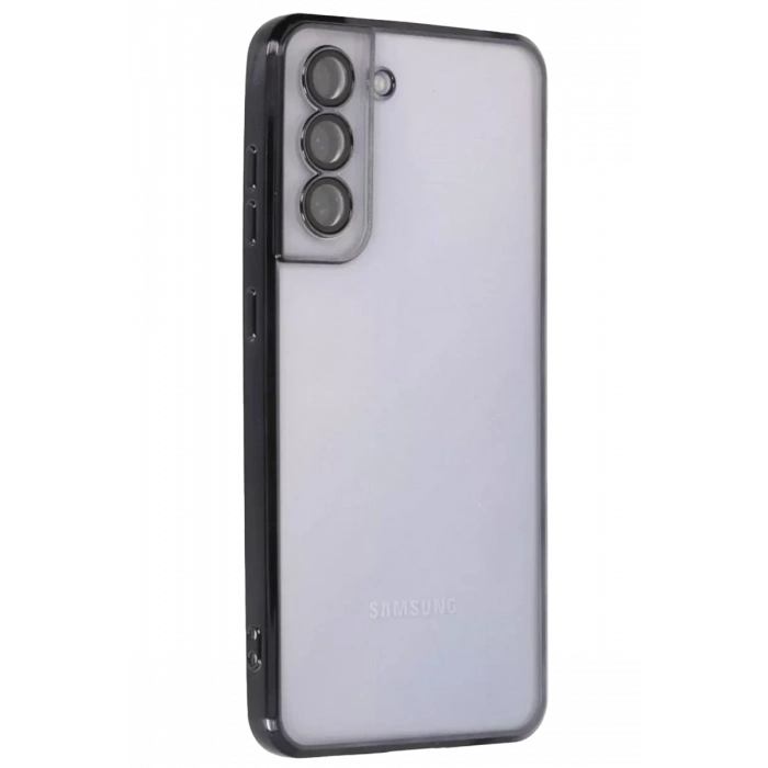 USLUCAN ALIŞVERİŞ Samsung Galaxy S21 FE Kılıf Lensli Silikon - Siyah