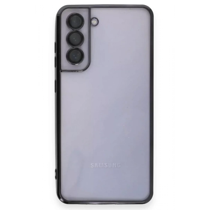 USLUCAN ALIŞVERİŞ Samsung Galaxy S21 FE Kılıf Lensli Silikon - Siyah
