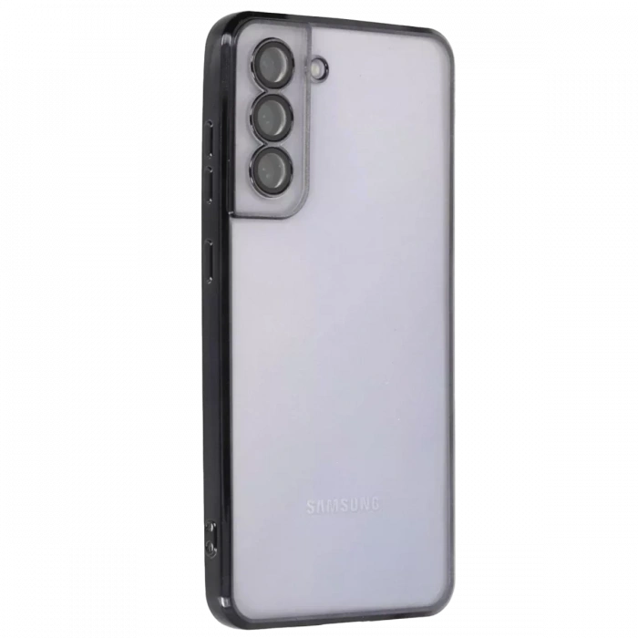 USLUCAN ALIŞVERİŞ Samsung Galaxy S21 FE Kılıf Lensli Silikon - Siyah