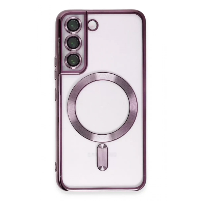 USLUCAN ALIŞVERİŞ Samsung Galaxy S22 Kılıf Kross Magneticsafe Kapak - Mor