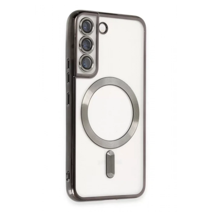 USLUCAN ALIŞVERİŞ Samsung Galaxy S22 Kılıf Kross Magneticsafe Kapak - Siyah