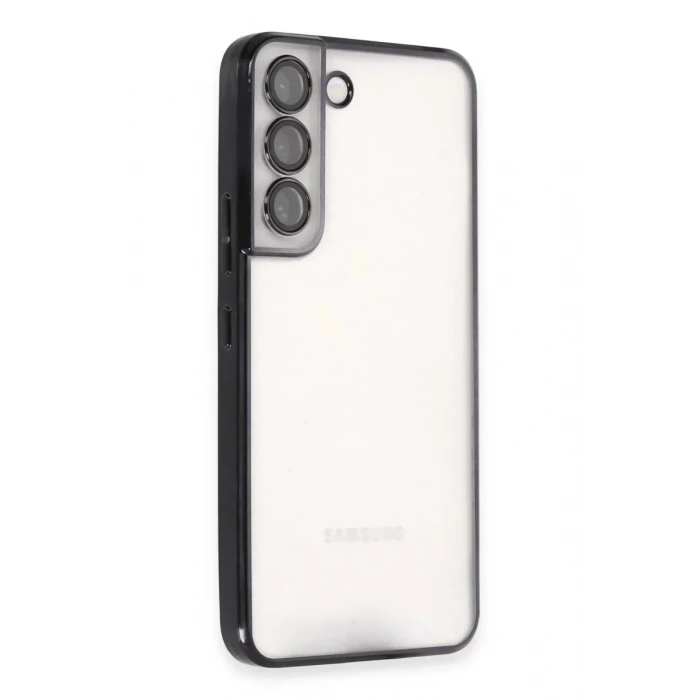 USLUCAN ALIŞVERİŞ Samsung Galaxy S22 Kılıf Lensli Silikon - Siyah
