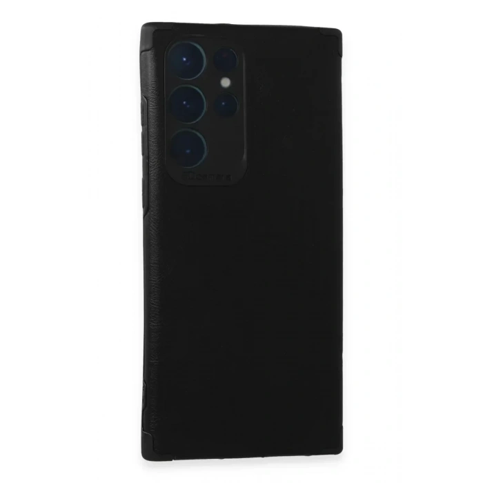 USLUCAN ALIŞVERİŞ Samsung Galaxy S22 Ultra Kılıf Loop Deri Silikon - Siyah