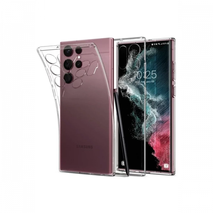 USLUCAN ALIŞVERİŞ Samsung Galaxy S22 Ultra Kılıf Lüx Şeffaf Silikon