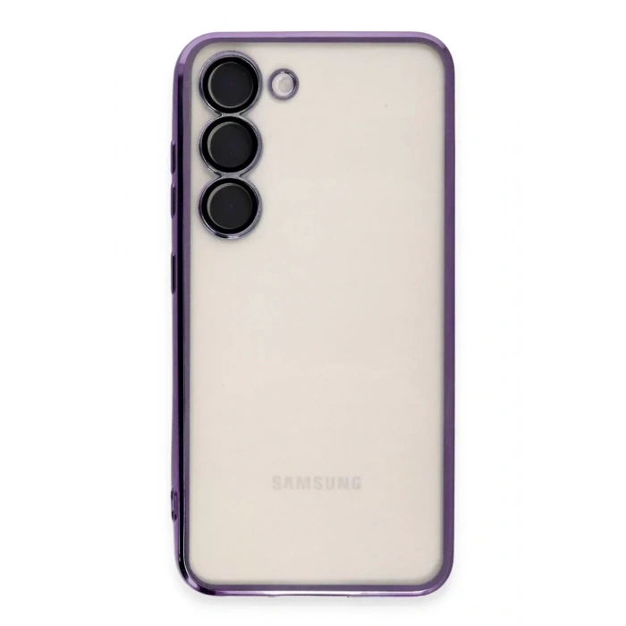 USLUCAN ALIŞVERİŞ Samsung Galaxy S23 Plus Kılıf Lensli Silikon - Mor