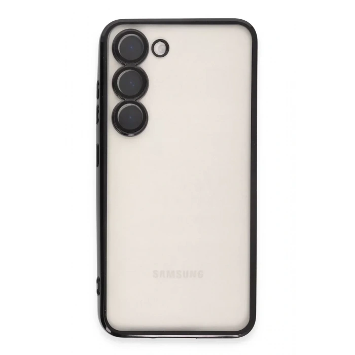 USLUCAN ALIŞVERİŞ Samsung Galaxy S23 Plus Kılıf Lensli Silikon - Siyah