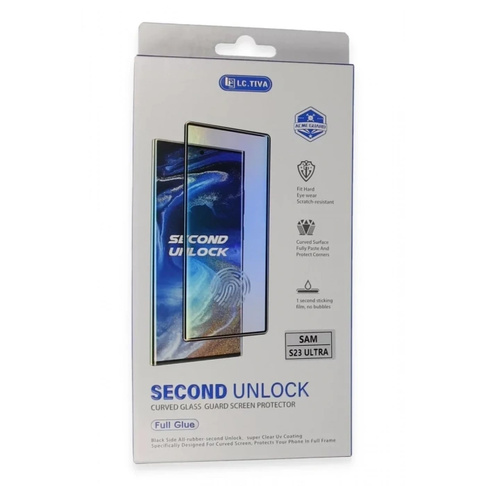 USLUCAN ALIŞVERİŞ Samsung Galaxy S23 Ultra Durable Full Glue Curved Cam