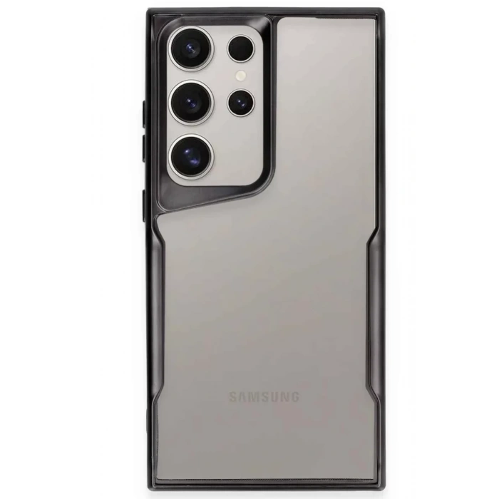 USLUCAN ALIŞVERİŞ Samsung Galaxy S23 Ultra Kılıf Boyi Silikon Kapak - Siyah