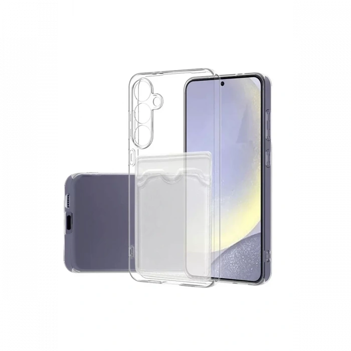 USLUCAN ALIŞVERİŞ Samsung Galaxy S24 FE Kılıf Kart Şeffaf Silikon - Şeffaf