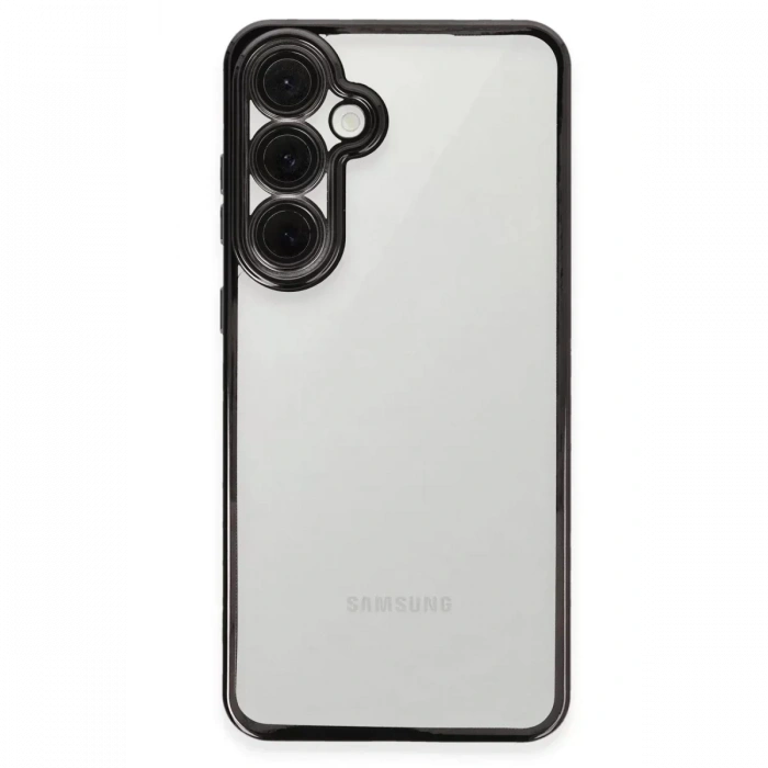 USLUCAN ALIŞVERİŞ Samsung Galaxy S24 FE Kılıf Lensli Silikon - Siyah