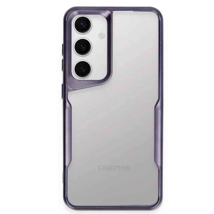 USLUCAN ALIŞVERİŞ Samsung Galaxy S24 Kılıf Boyi Silikon Kapak - Derin Mor