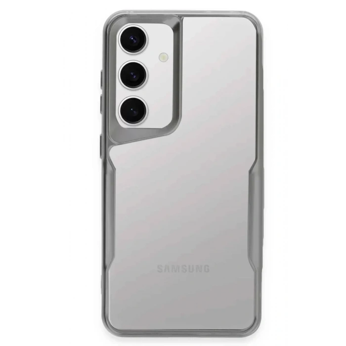 USLUCAN ALIŞVERİŞ Samsung Galaxy S24 Kılıf Boyi Silikon Kapak - Gümüş