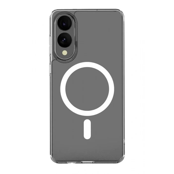 USLUCAN ALIŞVERİŞ Samsung Galaxy S25 Edge Kılıf Magneticsafe Şeffaf Silikon - Şeffaf