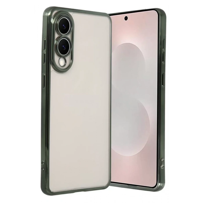USLUCAN ALIŞVERİŞ Samsung Galaxy S25 Edge Lensli Silikon - Yeşil