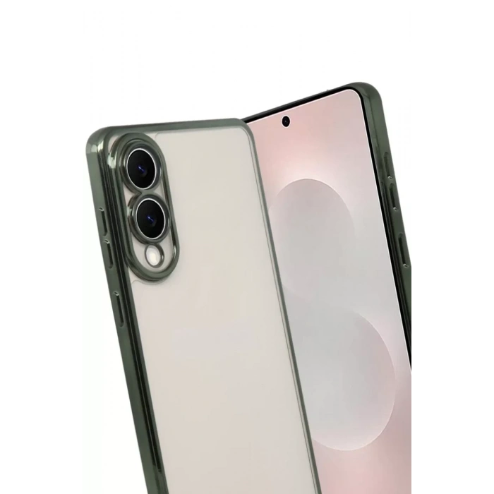 USLUCAN ALIŞVERİŞ Samsung Galaxy S25 Edge Lensli Silikon - Yeşil