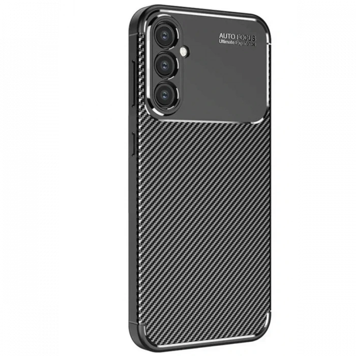USLUCAN ALIŞVERİŞ Samsung Galaxy S25 Kılıf Auto Focus Karbon Kapak - Siyah