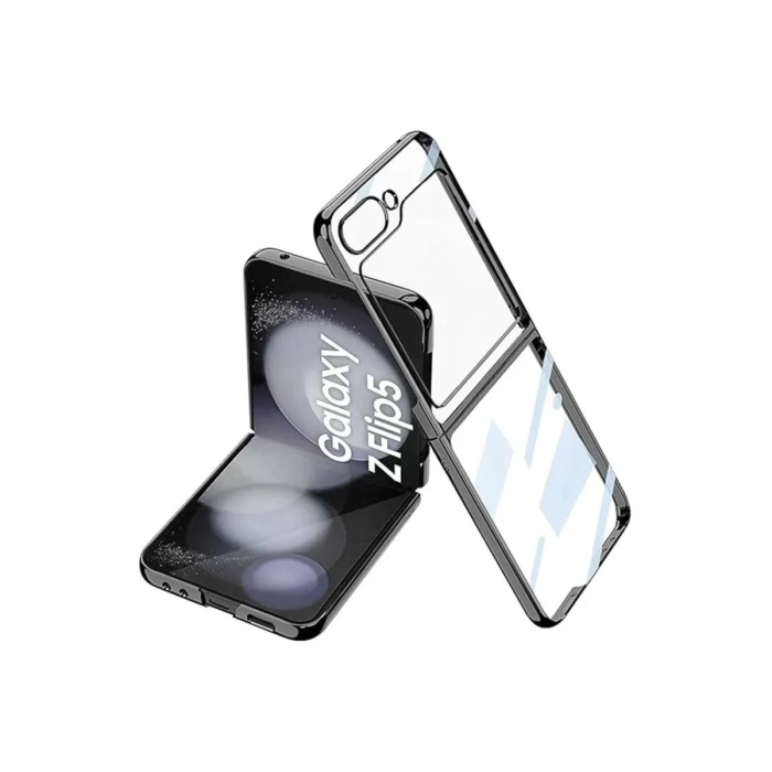USLUCAN ALIŞVERİŞ Samsung Galaxy Z Flip 5 Kılıf Fold Element Kapak - Siyah