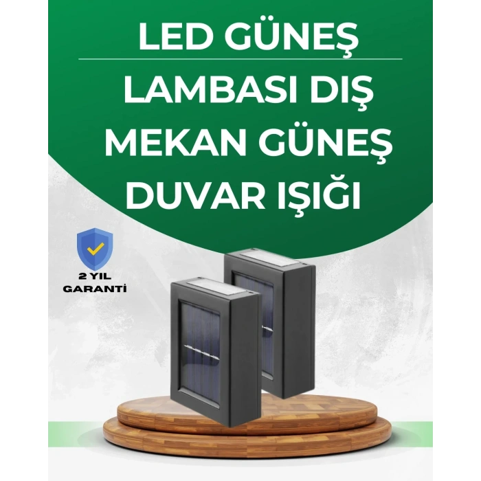 USLUCAN ALIŞVERİŞ Şeffaf Abajurlu Duvar Tipi Solar Işık