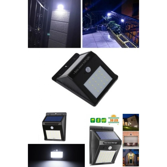 USLUCAN ALIŞVERİŞ Sensörlü Solar Duvar Lambası 20 Ledli