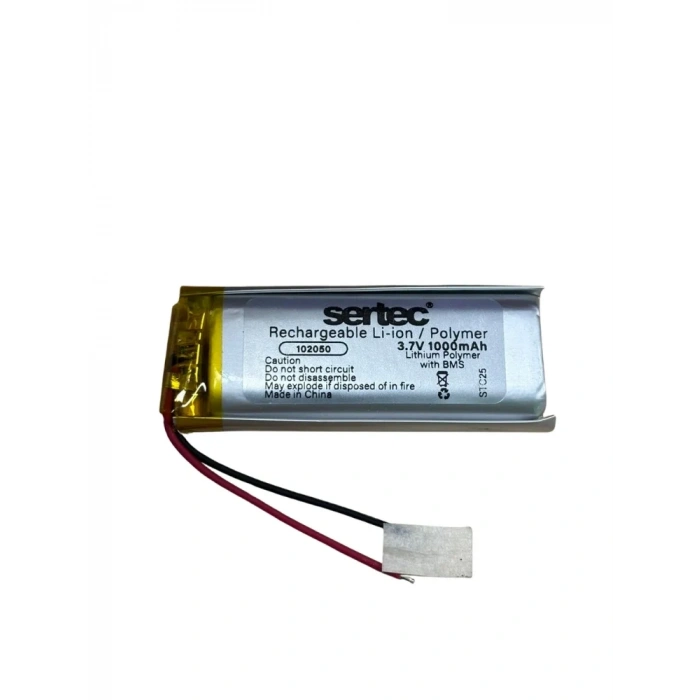 USLUCAN ALIŞVERİŞ Sertec 102050 3.7V 1000mAh Li-Polymer Pil (Devreli/1.5A)
