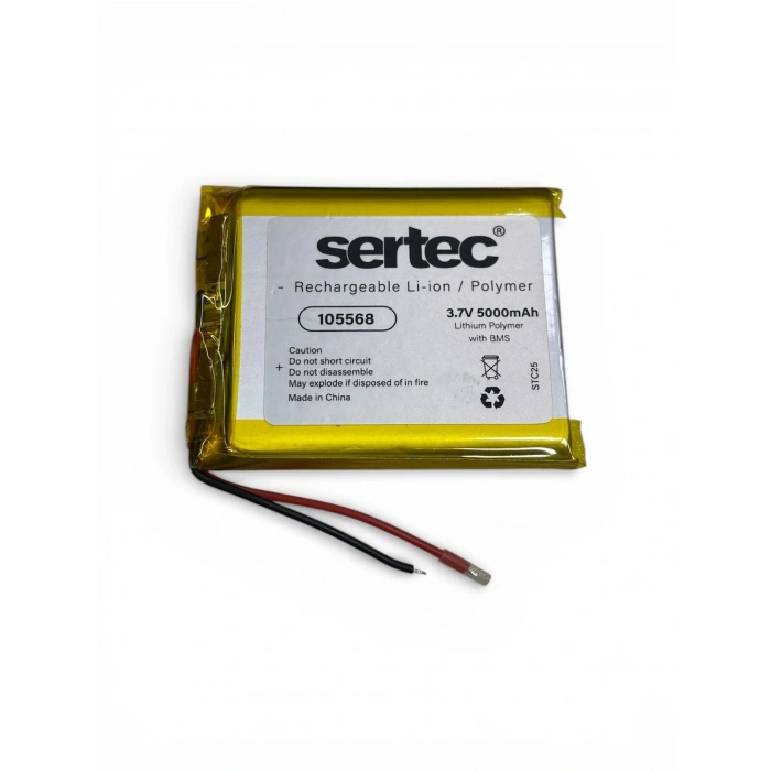 USLUCAN ALIŞVERİŞ Sertec 105568 3.7V 5000 mAh Li-Polymer Pil (Devreli/1.5A)