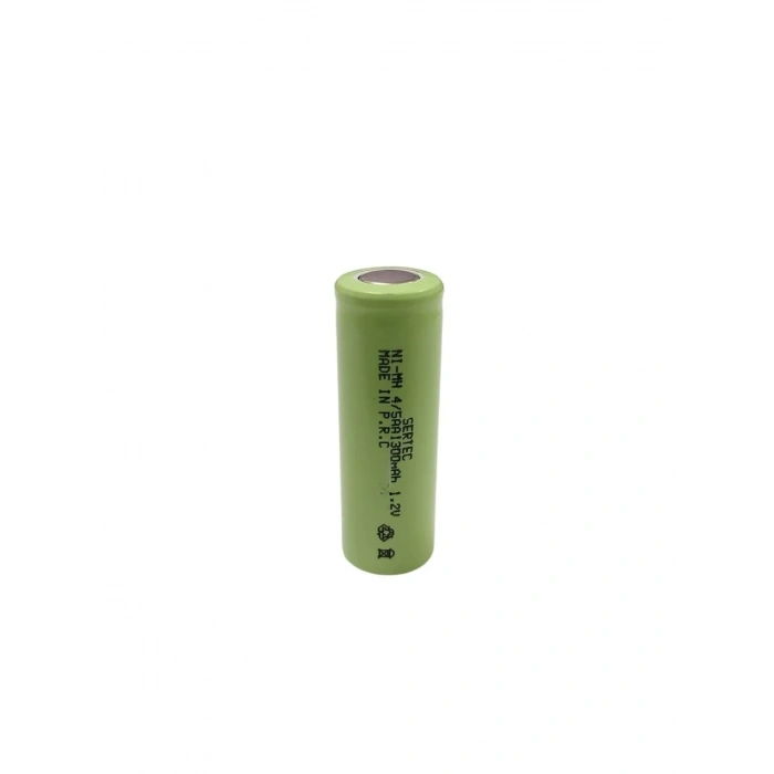 USLUCAN ALIŞVERİŞ Sertec - 1.2V 1300 Mah - 4/5AA- Ni-MH Şarjlı Pil - (Başsız / Flat Head)