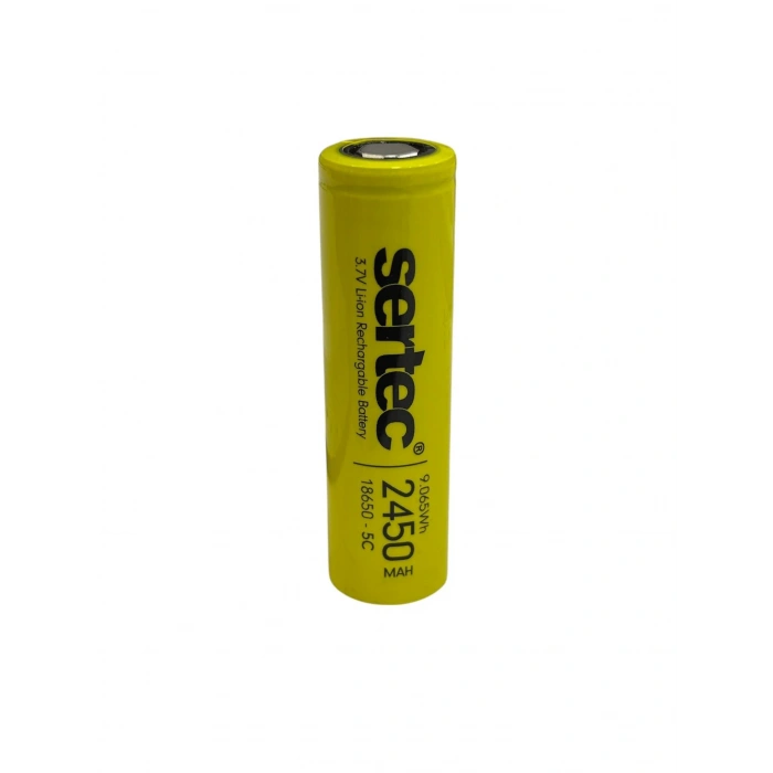USLUCAN ALIŞVERİŞ Sertec 18650 3.7V 2450 Mah 5C Li-Ion Şarjlı Pil