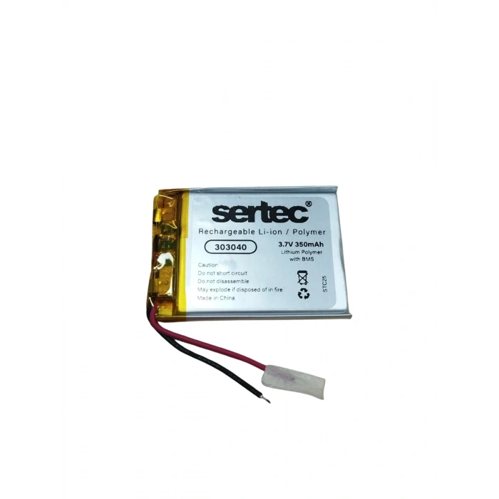 USLUCAN ALIŞVERİŞ Sertec 303040 3.7V 350 MAh Li-Polymer Pil (Devreli/1.5A)