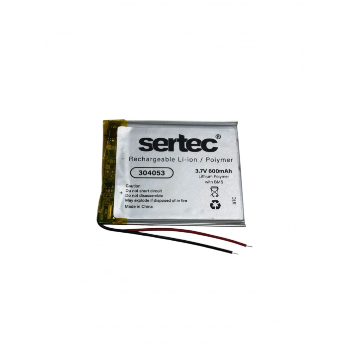 USLUCAN ALIŞVERİŞ Sertec 304053 3.7V 600 MAh Li-Polymer Pil (Devreli/1.5A)