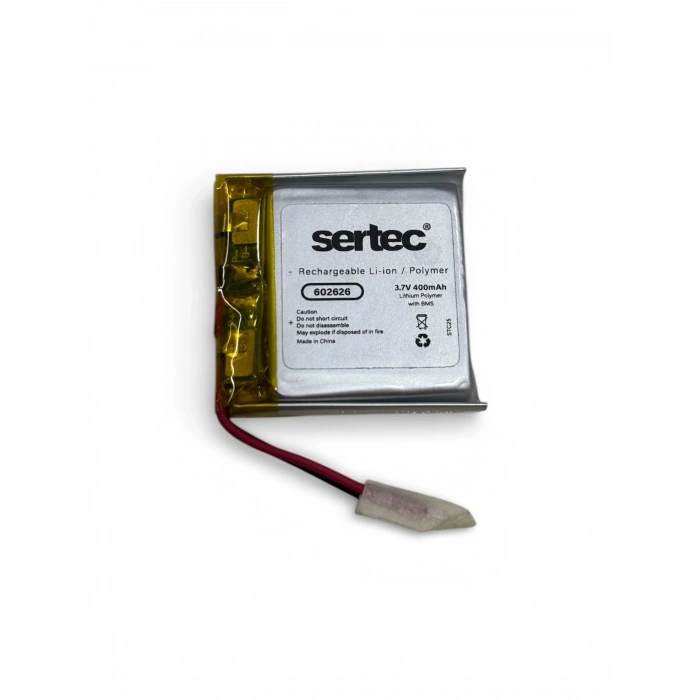 USLUCAN ALIŞVERİŞ Sertec 602626 3.7V 400mAh Li-Polymer Pil (Devreli/1.5A)
