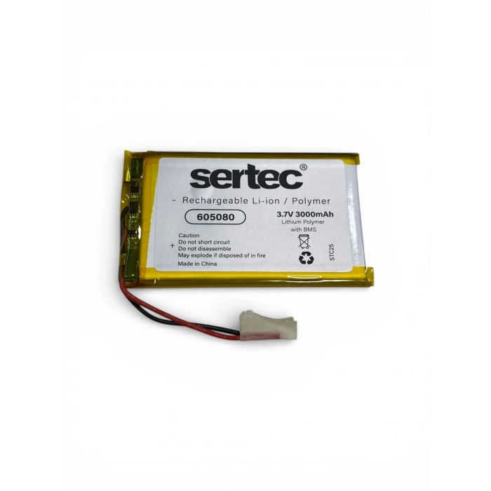 USLUCAN ALIŞVERİŞ Sertec 605080 3.7V 3000 mAh Li-Polymer Pil (Devreli/1.5A)