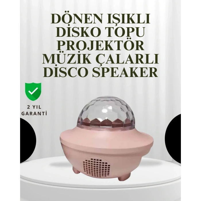 USLUCAN ALIŞVERİŞ Sesle Etkileşimli Yıldız Projektörlü Gece Lambası – Bluetooth Hoparlörlü, USB Girişli, Dönen Okyanus