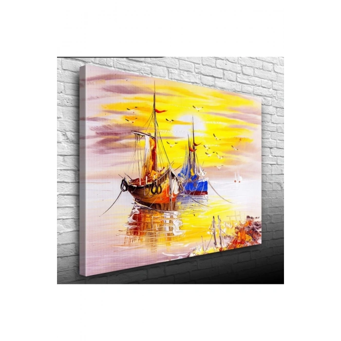 USLUCAN ALIŞVERİŞ Sessiz Liman Canvas Tablo (50x70)