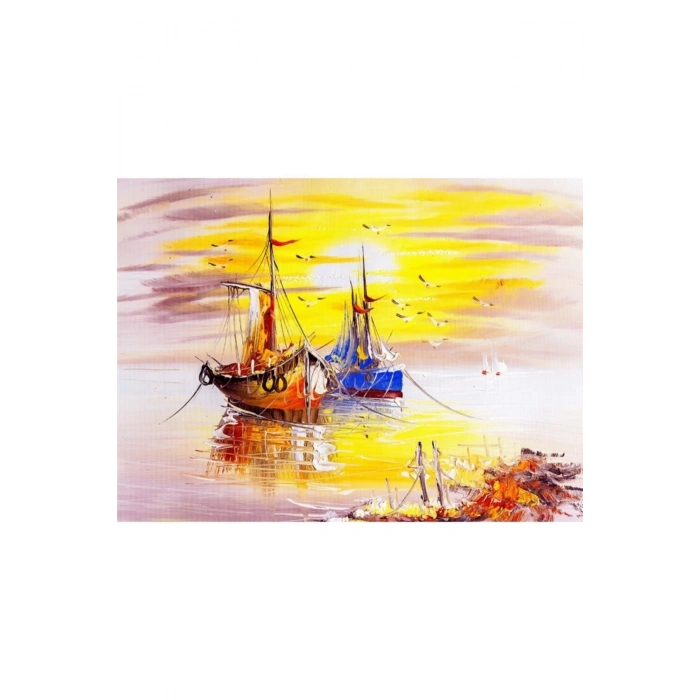 USLUCAN ALIŞVERİŞ Sessiz Liman Canvas Tablo (50x70)