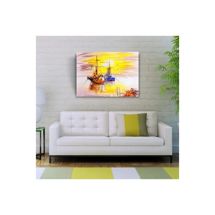 USLUCAN ALIŞVERİŞ Sessiz Liman Canvas Tablo (50x70)