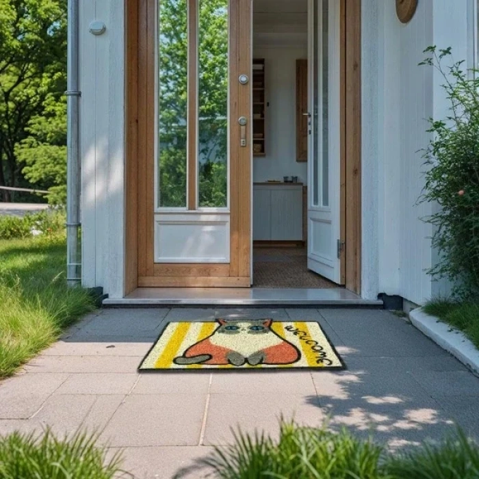 USLUCAN ALIŞVERİŞ Sevimli Hayvan Tasarımlı Kapı Paspası