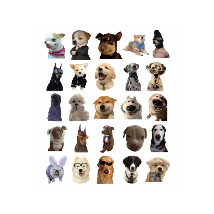 USLUCAN ALIŞVERİŞ Sevimli Köpek Çıkartmaları Laptop Notebook Tablet Sticker Seti