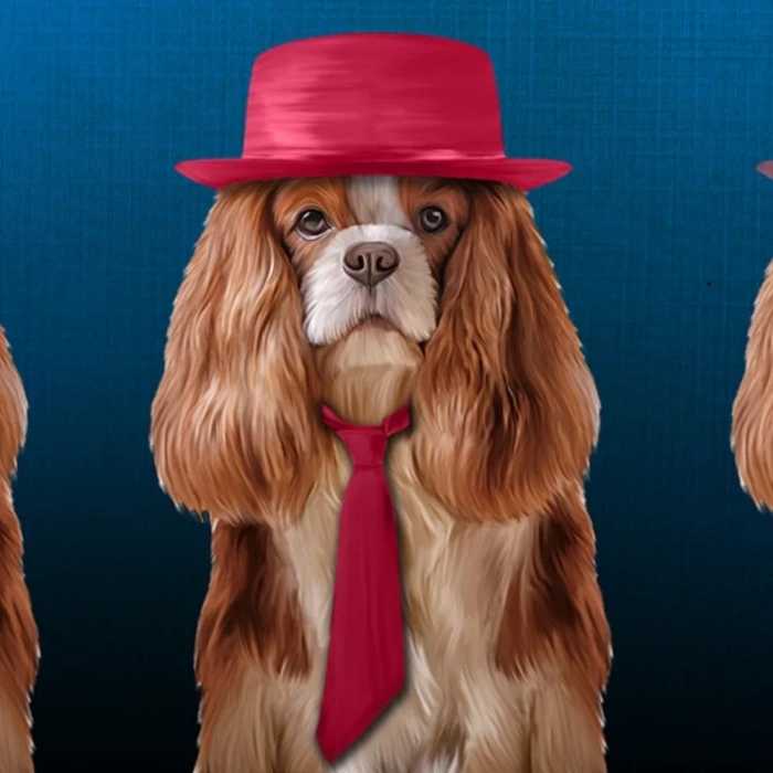 USLUCAN ALIŞVERİŞ Sevimli Köpekler Kanvas Tablo 60 x 120