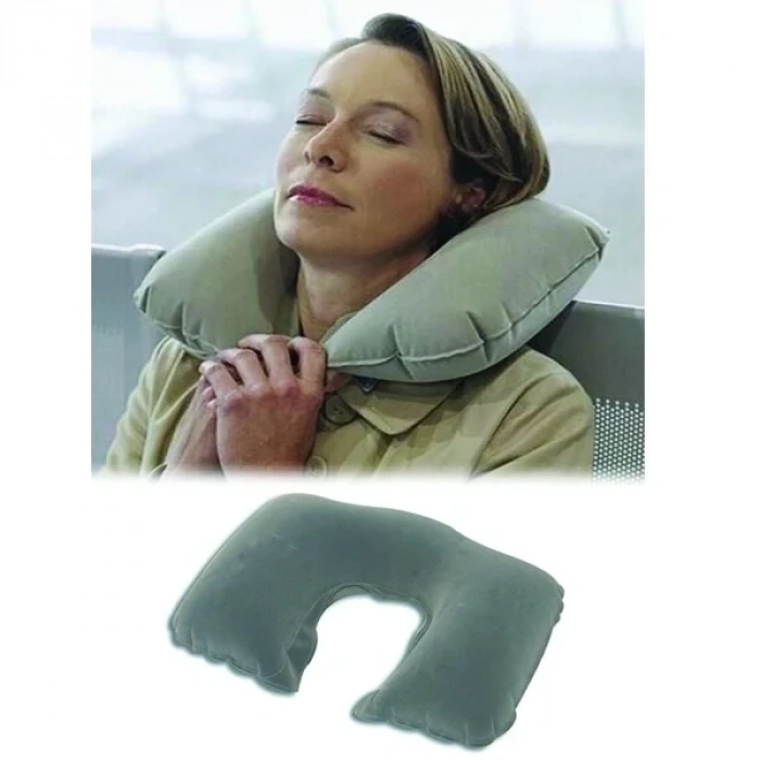 USLUCAN ALIŞVERİŞ Seyahat Yastığı Boyunluk Gri